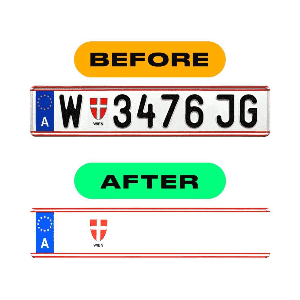 Alite Nanofilm for Austria license plates - Symbol "M" - Image 3