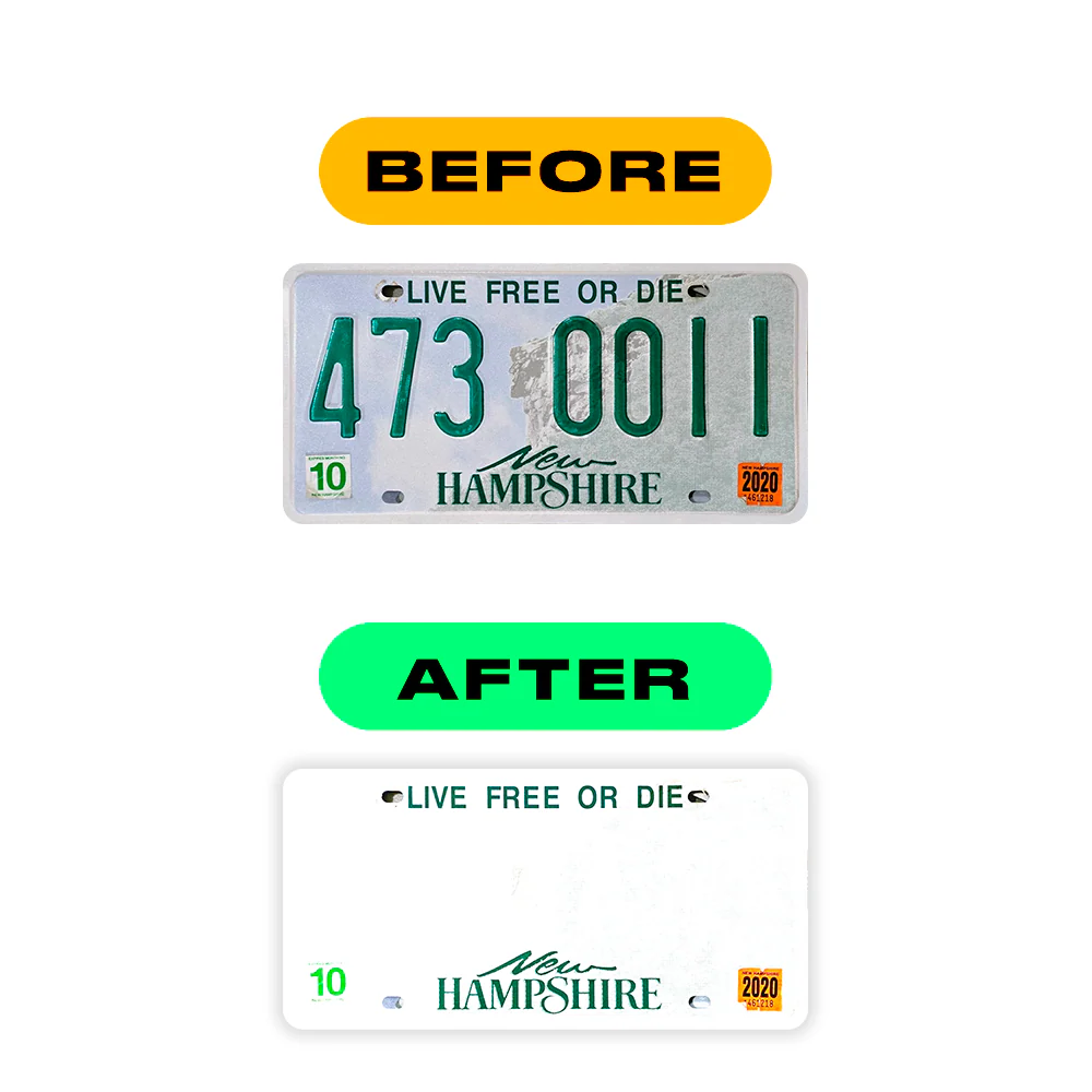 Alite Nanofilm for US (New Hampshire) license plates - Symbol "N" - Image 3