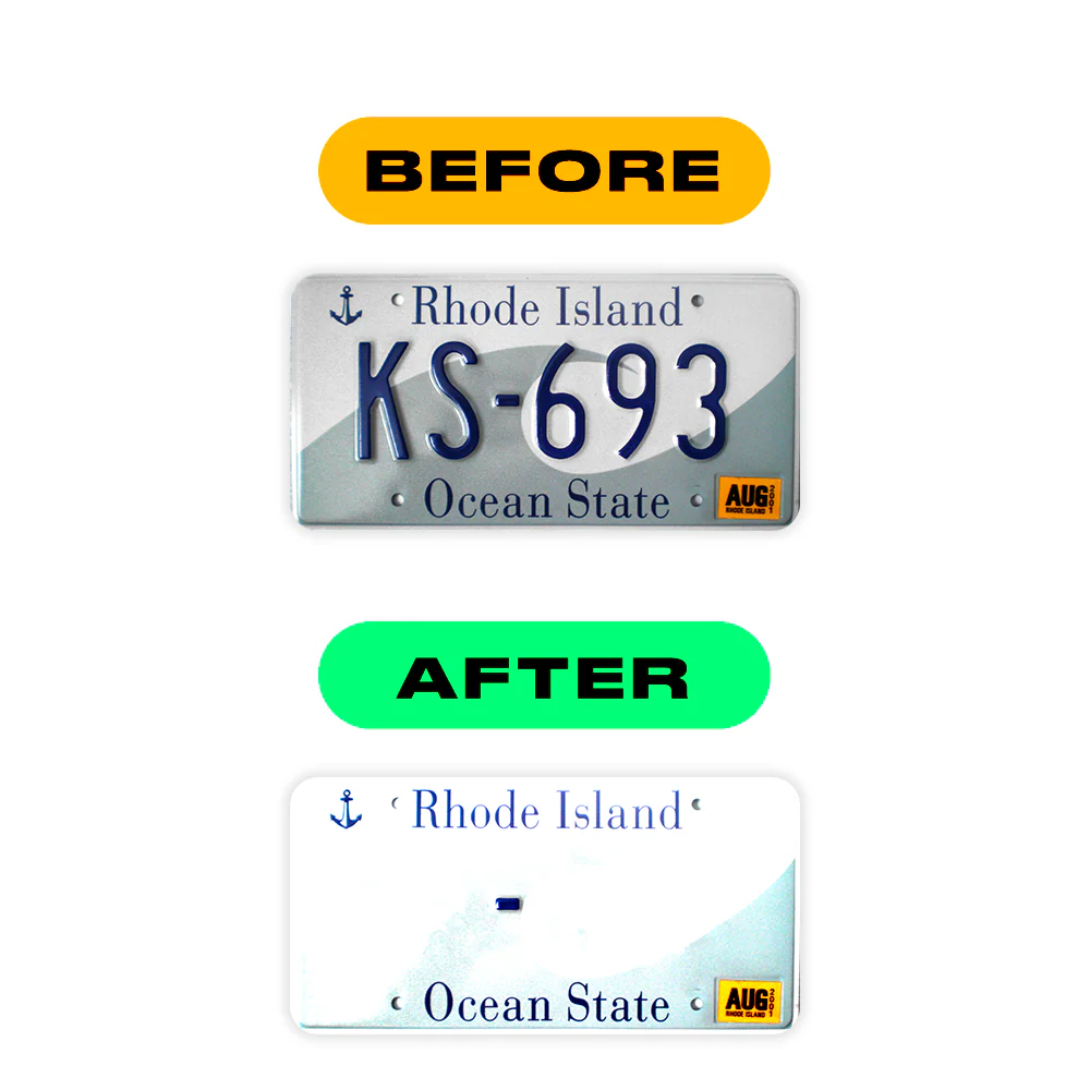 Alite Nanofilm for US (Rhode Island - Embossed) license plates - Symbol "8" - Image 3