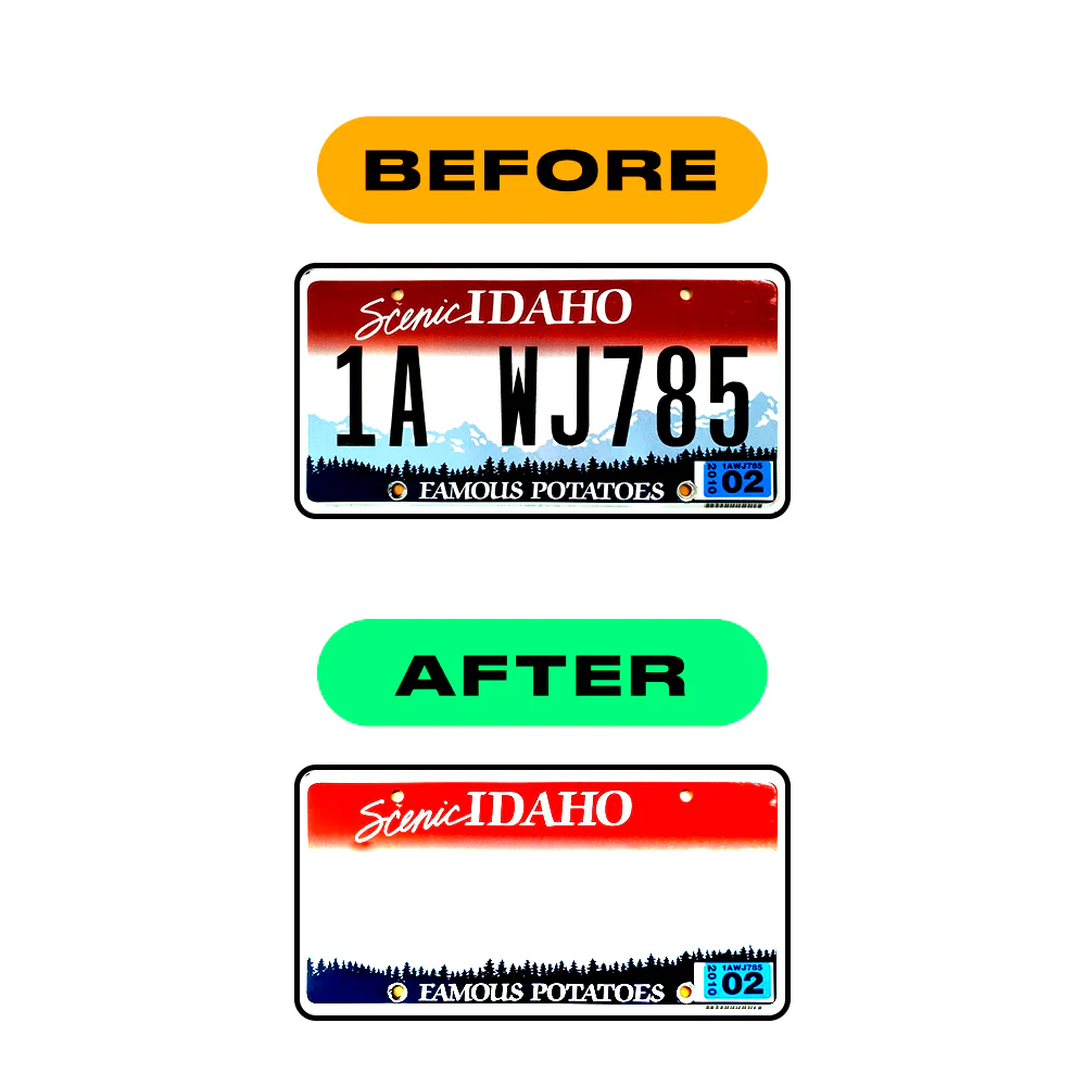 Alite Nanofilm for US (Idaho) license plates - Symbol "A" - Image 3