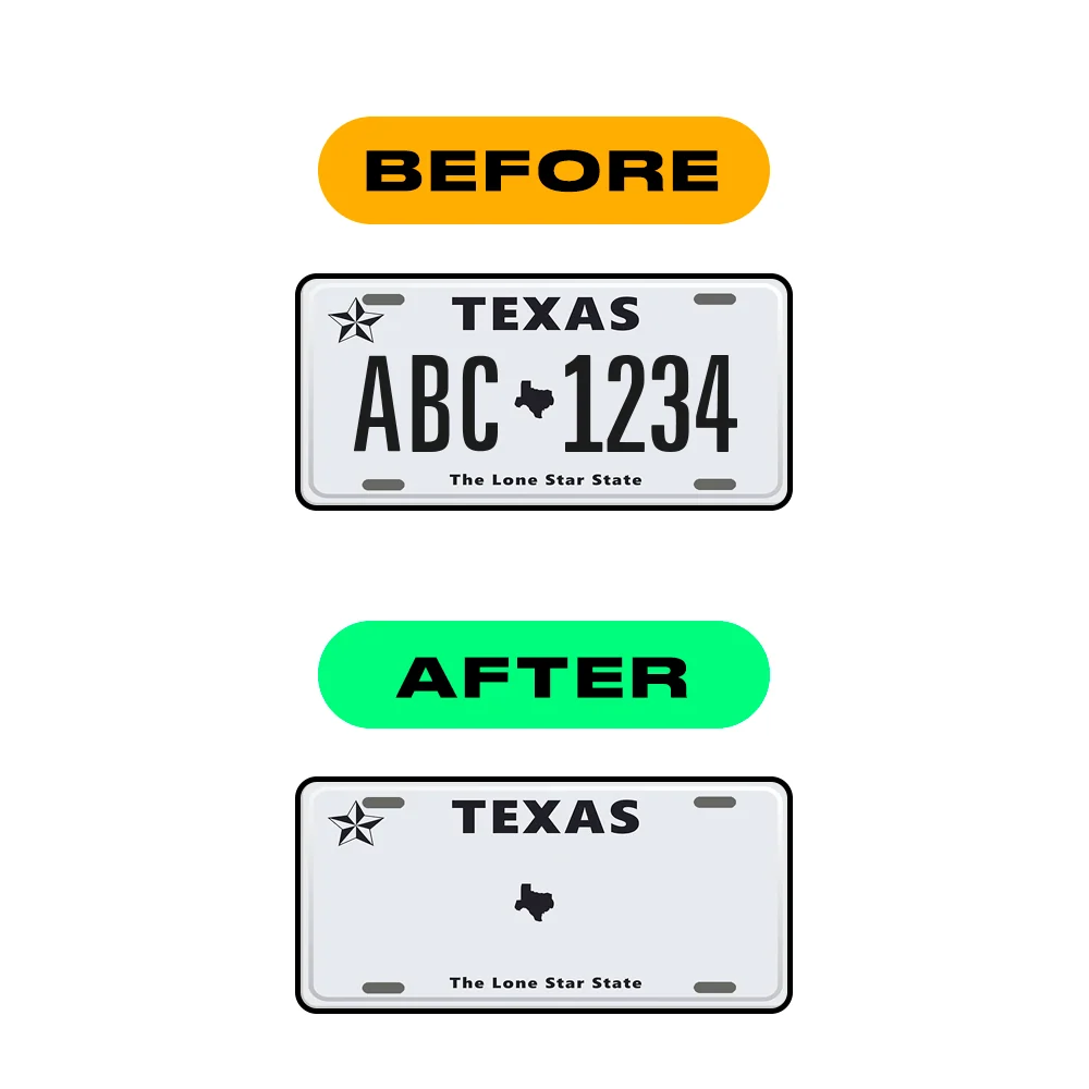 Alite Nanofilm for US (Texas) license plates - Symbol "K" - Image 3