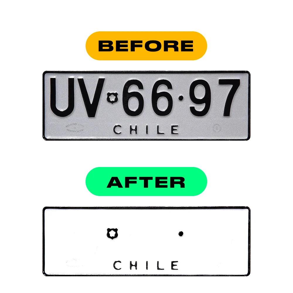 Alite Nanofilm for Chile 2014 license plates - Symbol "J" - Image 3