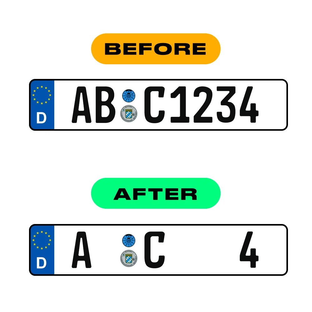 Alite Nanofilm for Germany (standard) license plates - Symbol "Q" - Image 3
