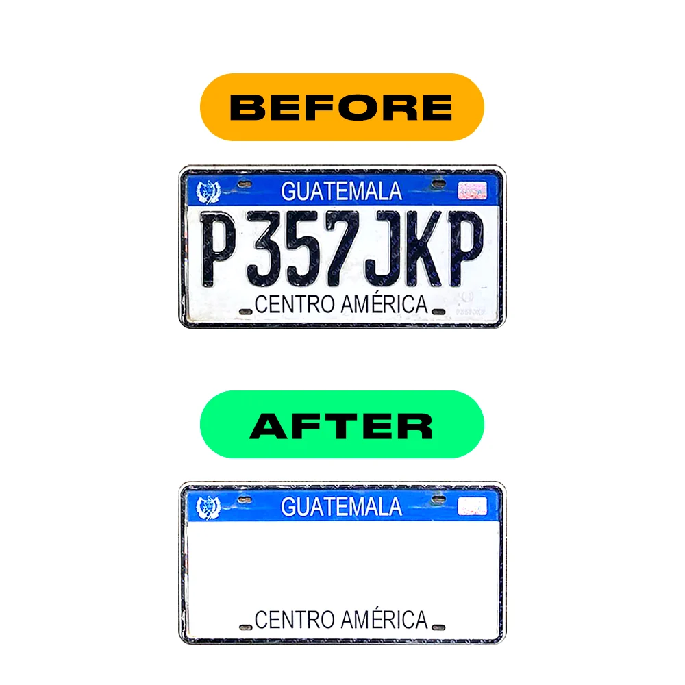 Alite Nanofilm for Guatemala license plates - Symbol "6" - Image 3