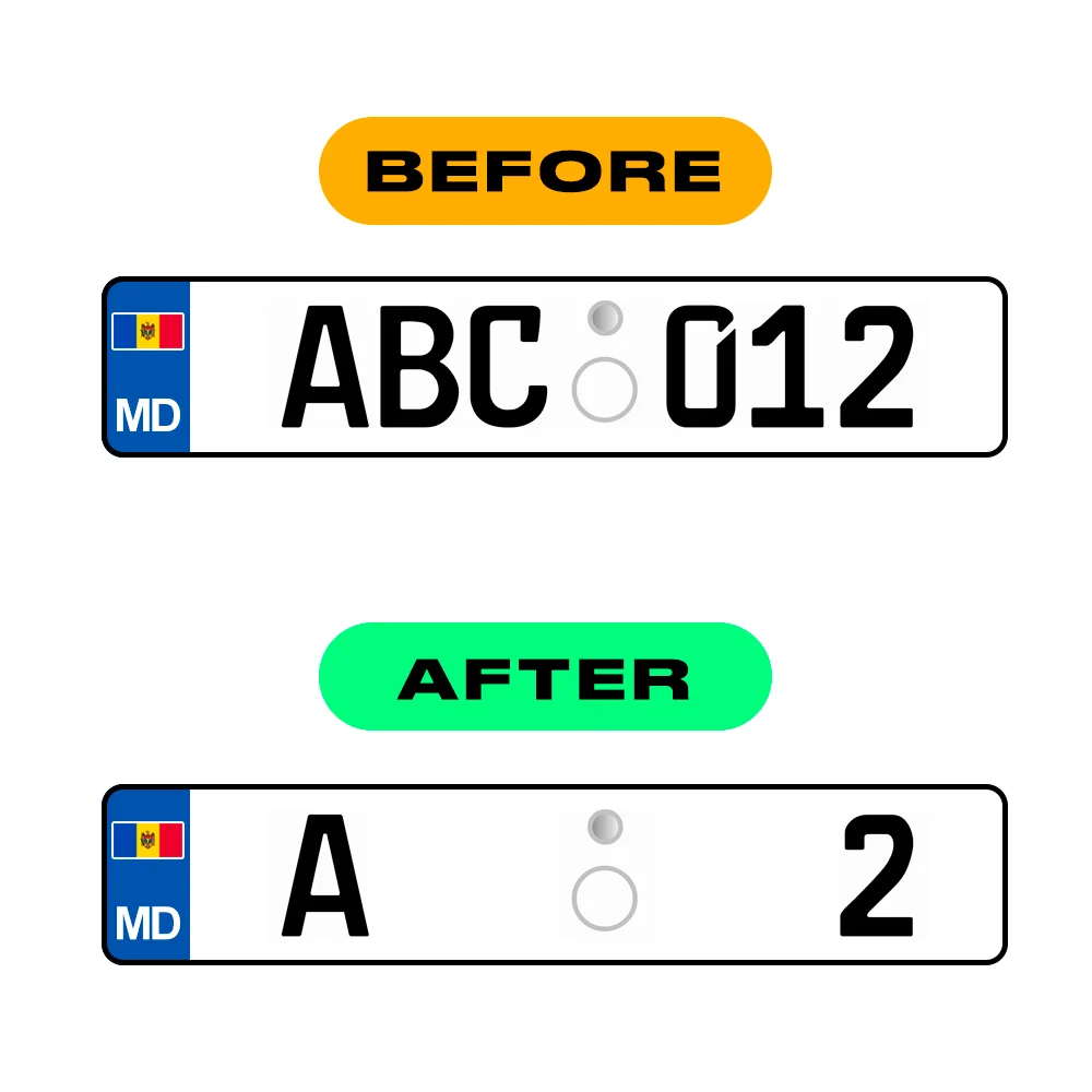 Alite Nanofilm for Moldova number plates - Symbol "N" - Image 3