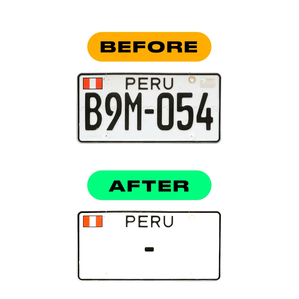 Alite Nanofilm for Peru license plates - Symbol "W" - Image 3