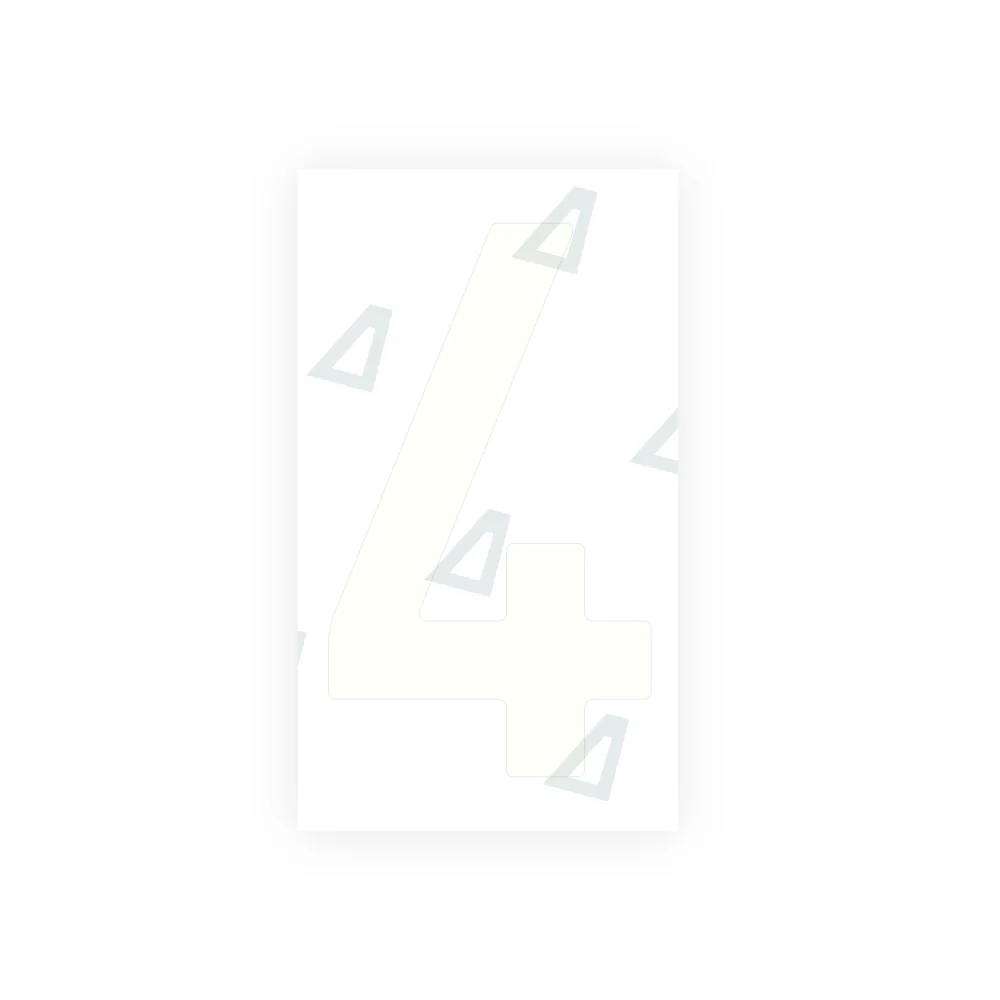 Alite Nanofilm for Spain Flat license plates - Symbol "4" - Image 2