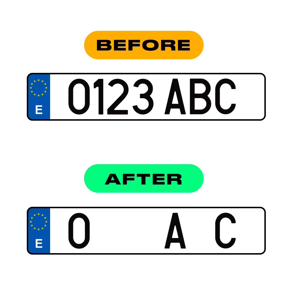 Alite Nanofilm for Spain Flat license plates - Symbol "4" - Image 3