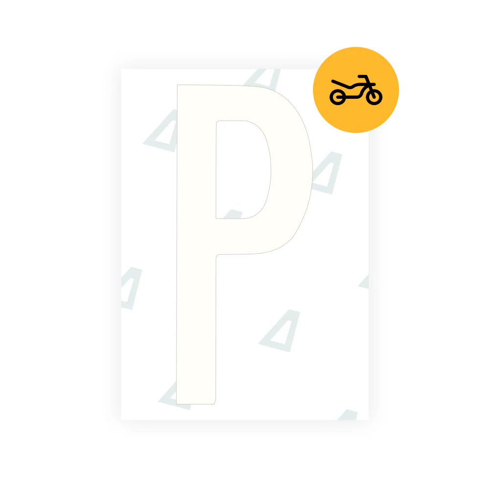 Alite Nanofilm for US (Georgia 2012 - Round) Moto license plates - Symbol "P" - Image 2