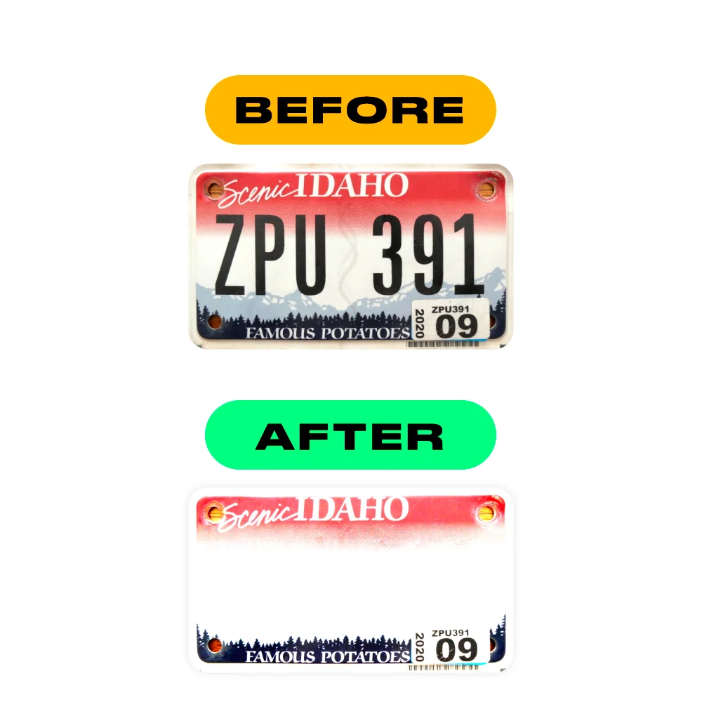 Alite Nanofilm for US (Idaho) Moto license plates - Symbol "B" - Image 3