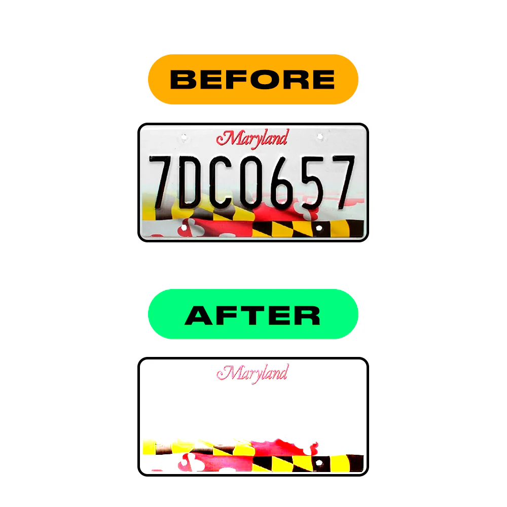 Alite Nanofilm for US (Maryland) license plates - Symbol "M" - Image 3