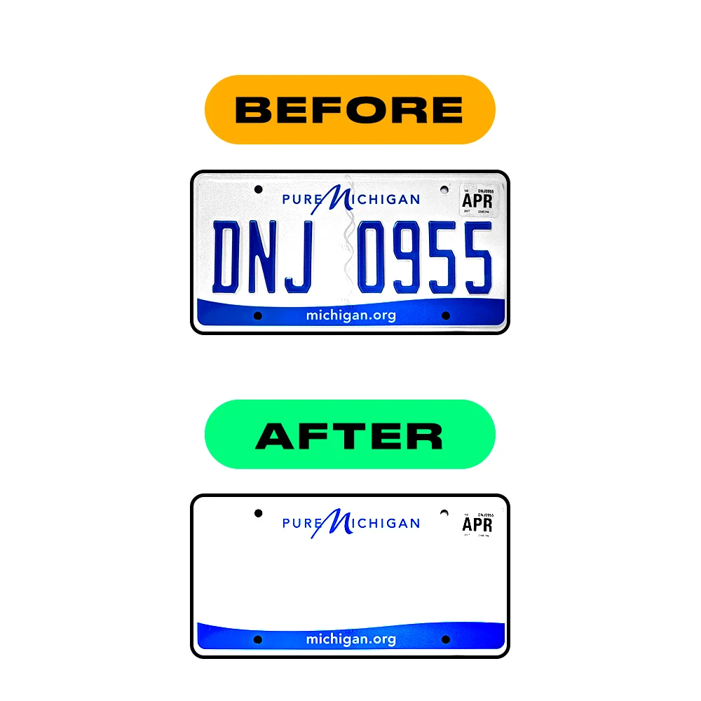 Alite Nanofilm for US (Michigan) license plates - Symbol "K" - Image 3