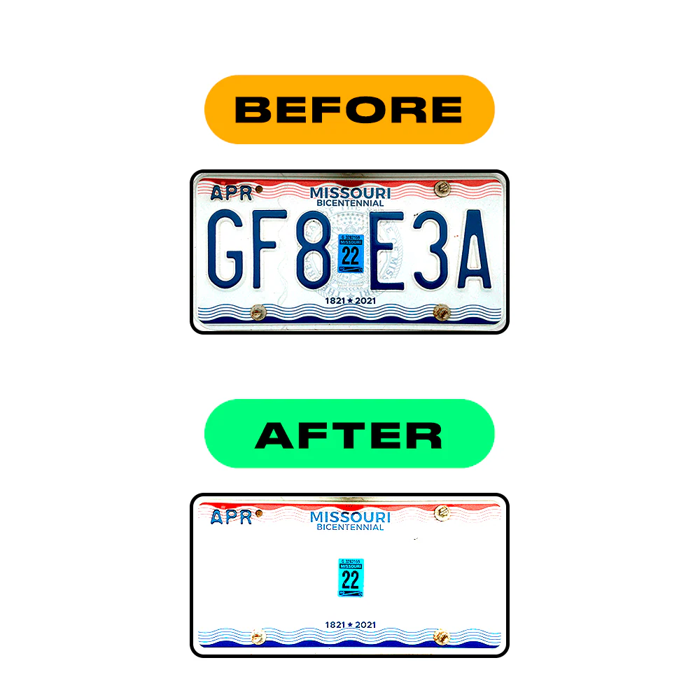 Alite Nanofilm for US (Missouri) license plates - Symbol "7" - Image 3