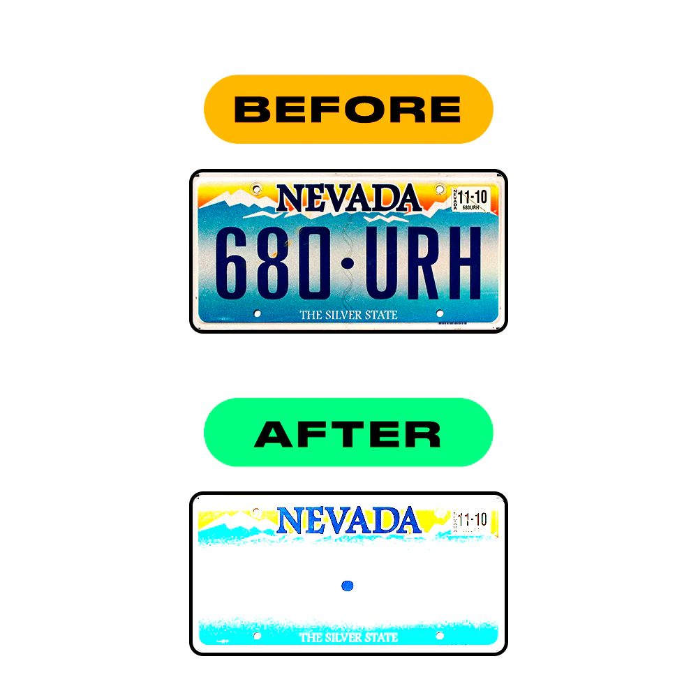 Alite Nanofilm for US (Nevada) license plates - Symbol "S" - Image 3