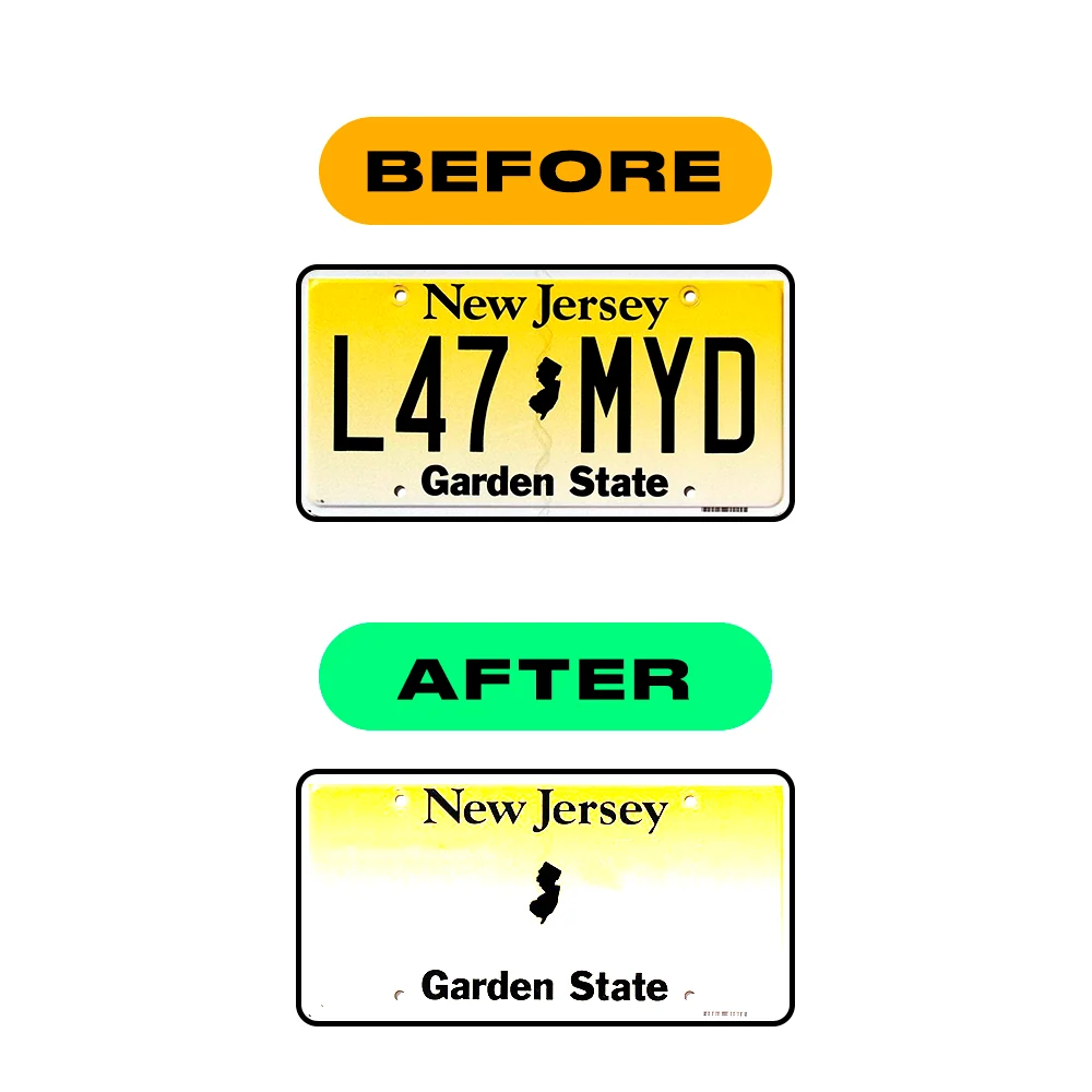 Alite Nanofilm for US (New Jersey - Flat) license plates - Symbol "W" - Image 3