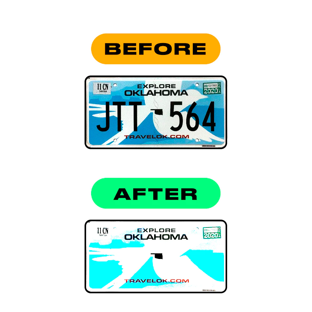 Alite Nanofilm for US (Oklahoma) license plates - Symbol "4" - Image 3