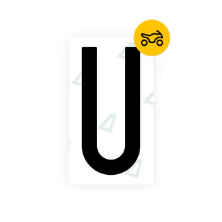 Alite Nanofilm for US (Oklahoma) Moto license plates - Symbol "U"